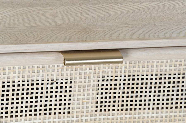 Console table paulownia mdf 120x42,5x78 rack