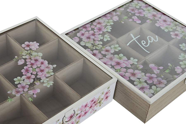 Kutija za čaj almond 24x24x6,5 2 modela