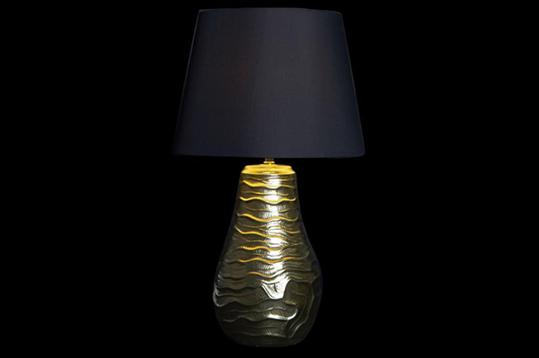 Lampa golden black 38x38x65