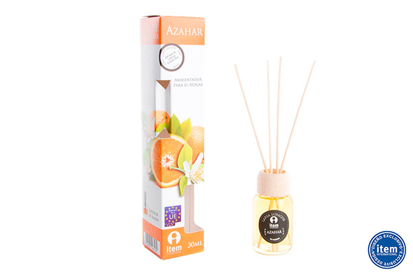 Fragance diffuser glass 4x4x20 30ml orange blossom