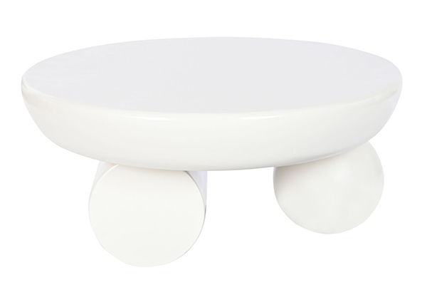 Coffee table mdf 80x80x37 smooth white