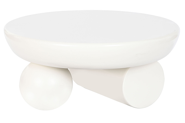 Coffee table mdf 80x80x37 smooth white