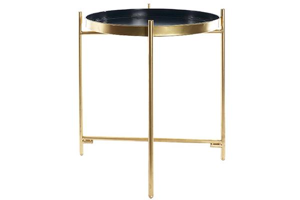 Auxiliary table metal 40x40x50 golden