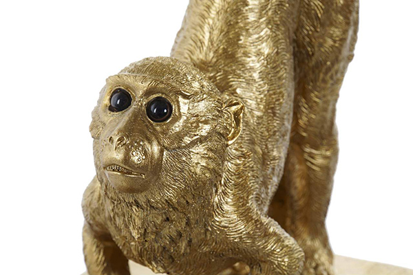 Table lamp resin polyester 23x23x60 monkey golden