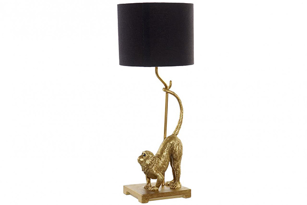 Table lamp resin polyester 23x23x60 monkey golden