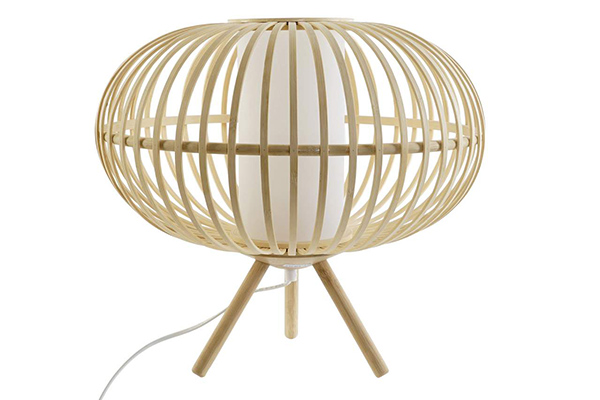 Table lamp bamboo wood 40x40x36 natural