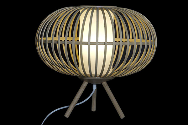 Table lamp bamboo wood 40x40x36 natural