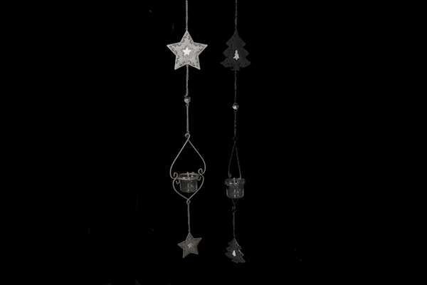 Viseći svećnjak zvezda -jelka 19x82